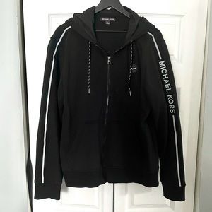 Michael Kors Zip Up Hoodie with Logo Tape